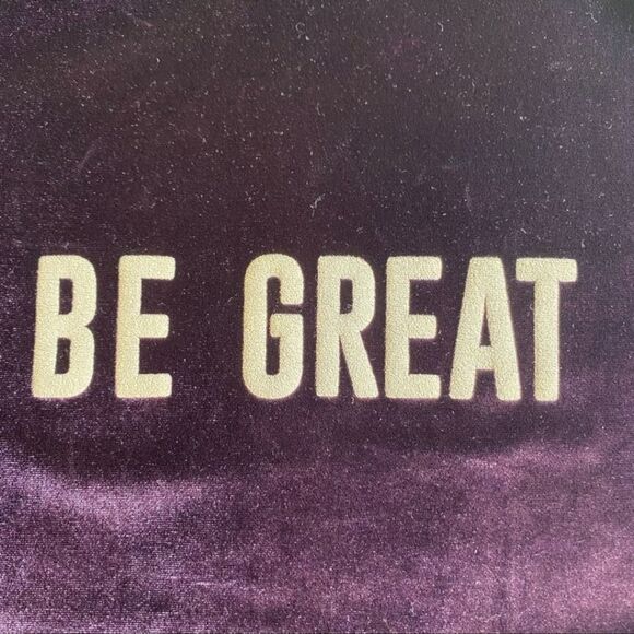 Zara Trafaluc “Be Great” Purple Velvet Short Sleeve Tee Top Size Small - Picture 4 of 9
